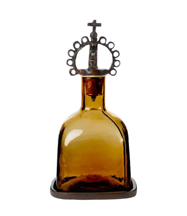 Jan Barboglio El Rey Decanter Clear W/ Crown Topper
