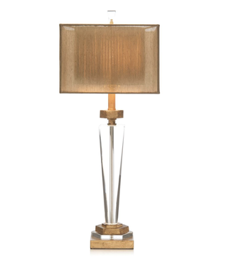 Cayen Collection Crystal And Antique Brass Table Lamp