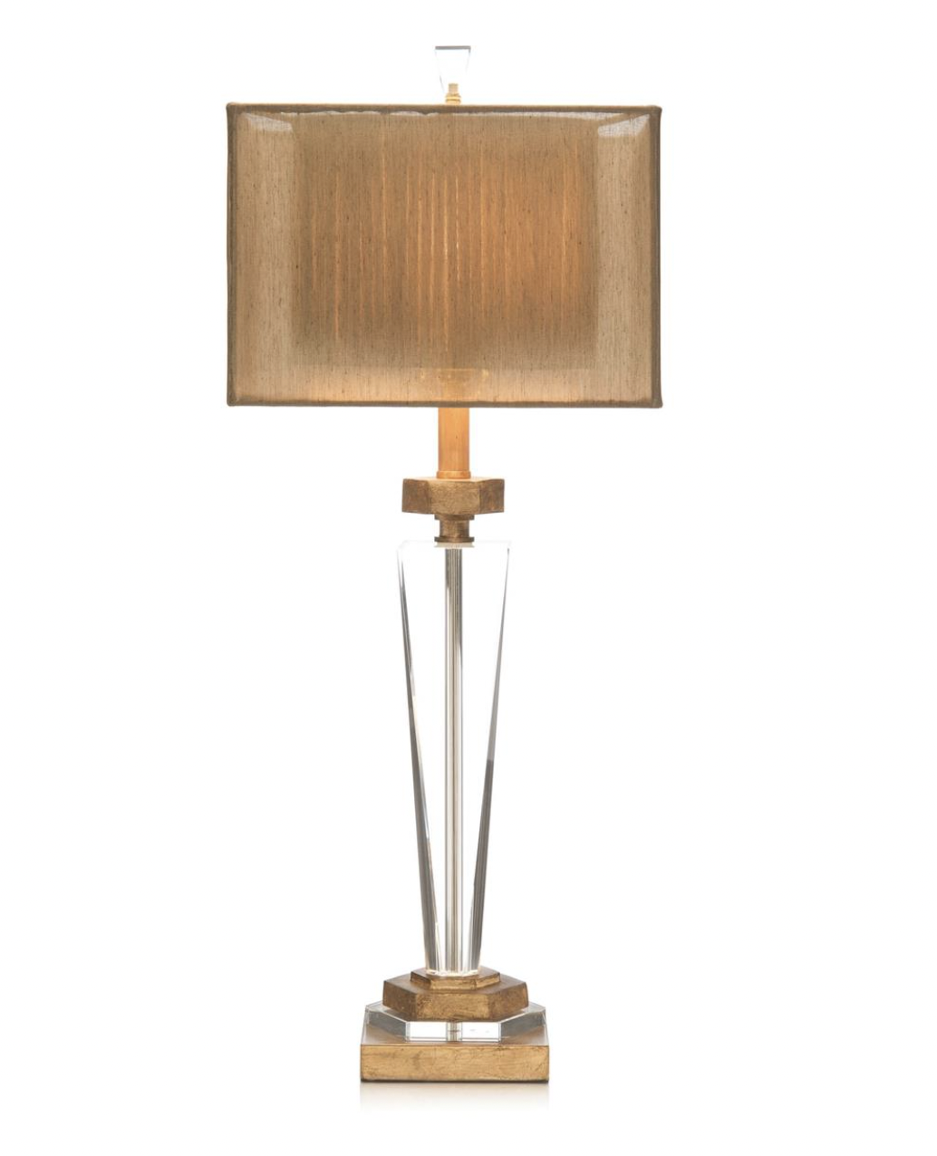 Antique Brass Table Lamp – Crackle and Teal