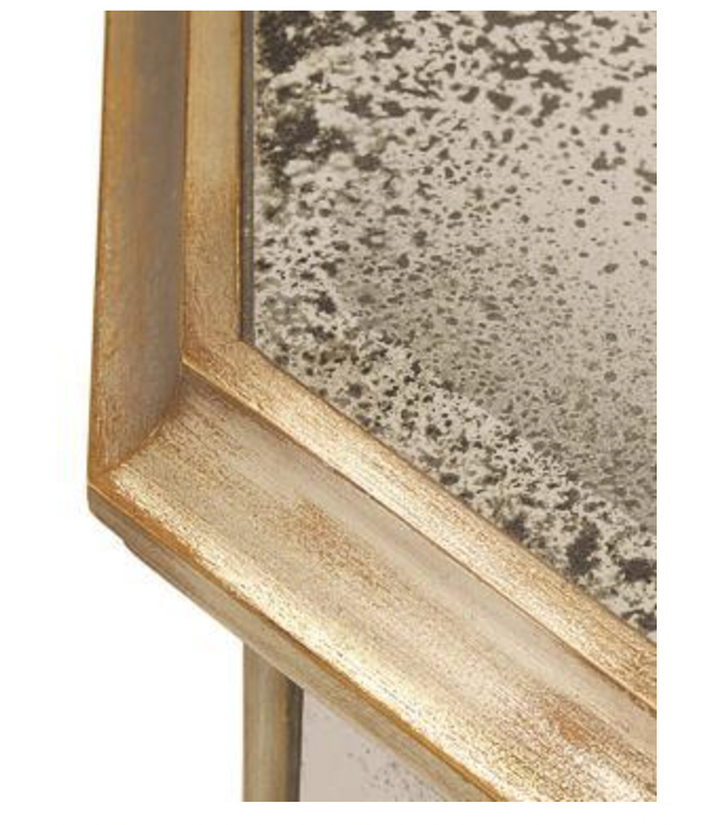 Cayen Collection Juno Foxed Mirrored Credenza