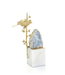 Cayen Collection Brass Bird And Cyanite Geode Sculpture II