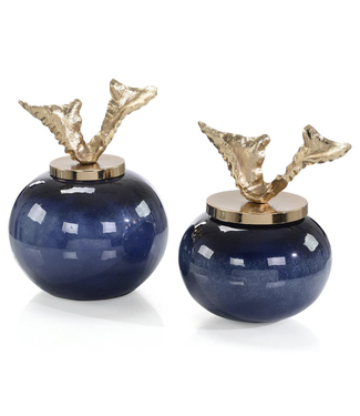 Cayen Collection Blueberry Vases Set Of Two