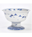 Cayen Collection Vintage Blue and White Chinese Porcelain Pedestal Bowl with flying Birds