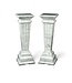 Cayen Collection A pair of Neoclassical style white marble pedestals  - H 36.5" W 12"  D 12"