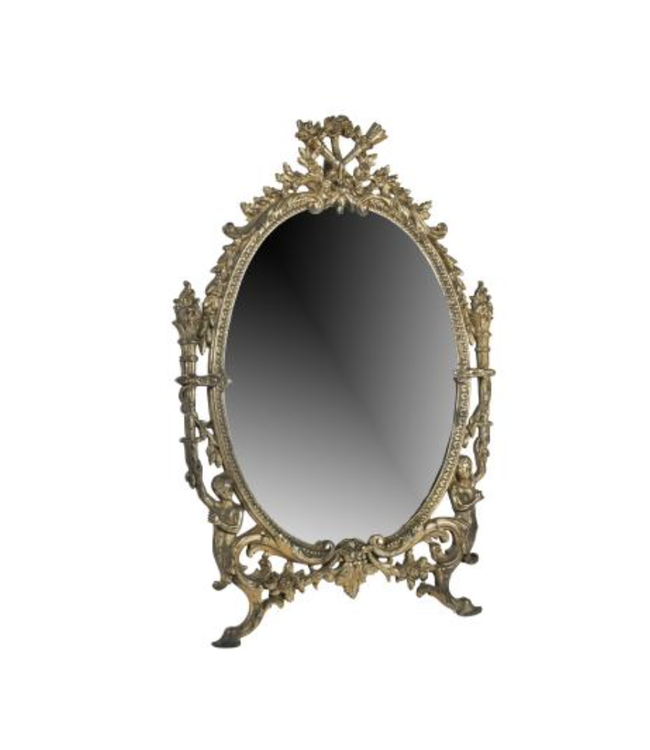 Cayen Collection Silvered Bronze Neoclassical Table mirror