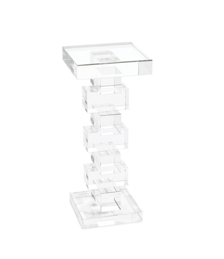Cayen Collection Cube Martini Crystal Side Table