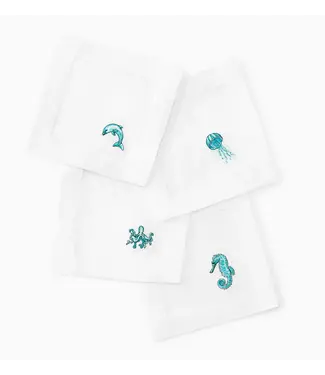 SFERRA Amalfi Cocktail Napkins  Set of 4