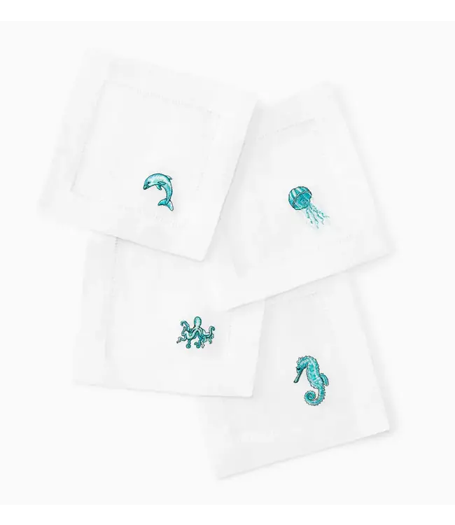 SFERRA Amalfi Cocktail Napkins  Set of 4