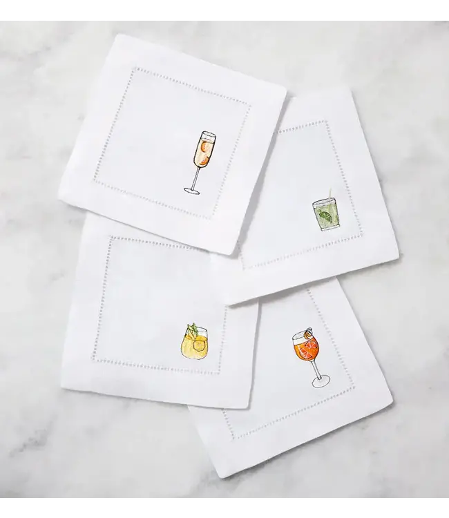 SFERRA Aperitivo Cocktail Napkins  Set of 4