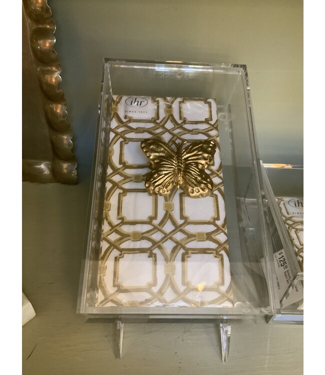 Southern Tribute Butterfly guest towel Box Clear
