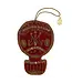 Cayen Collection Embroidered Red Ballon Ornament with Gold Threads