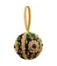 Cayen Collection Embroidered Green and gold  Christmas ball