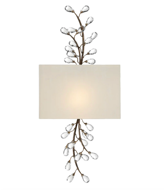 Cayen Collection Crystal Bud Tall Wall Sconce