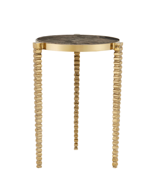 Currey & Co Corrado Cappuccino Marble Accent Table