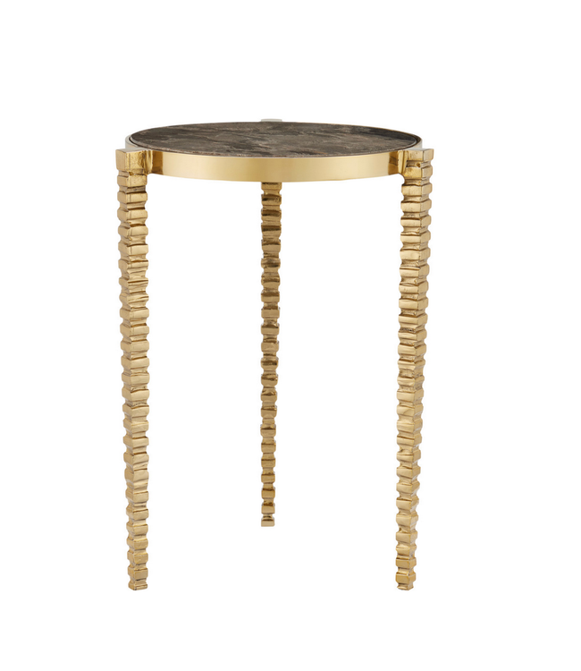 Cayen Collection Corrado Cappuccino Marble Accent Table