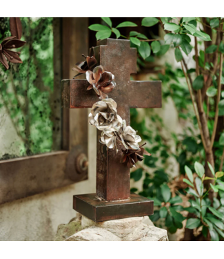 Jan Barboglio Cruz De Rosas w/ Flower Wreath