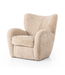 Four Hands Amelie Chair: Beige Shearling