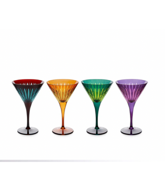 L'Objet Prism Martini Glasses - Assorted (Set of 4)