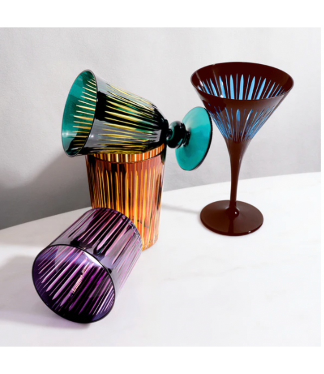 L'Objet Prism Martini Glasses - Assorted (Set of 4)