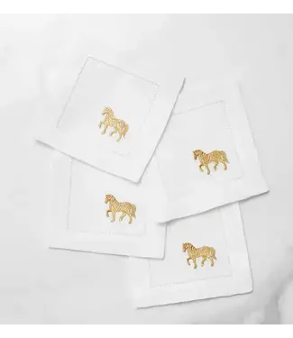 SFERRA Horse Cocktail Napkin (Set of 4)