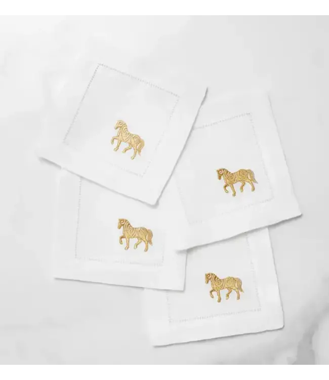 SFERRA Horse Cocktail Napkin (Set of 4)