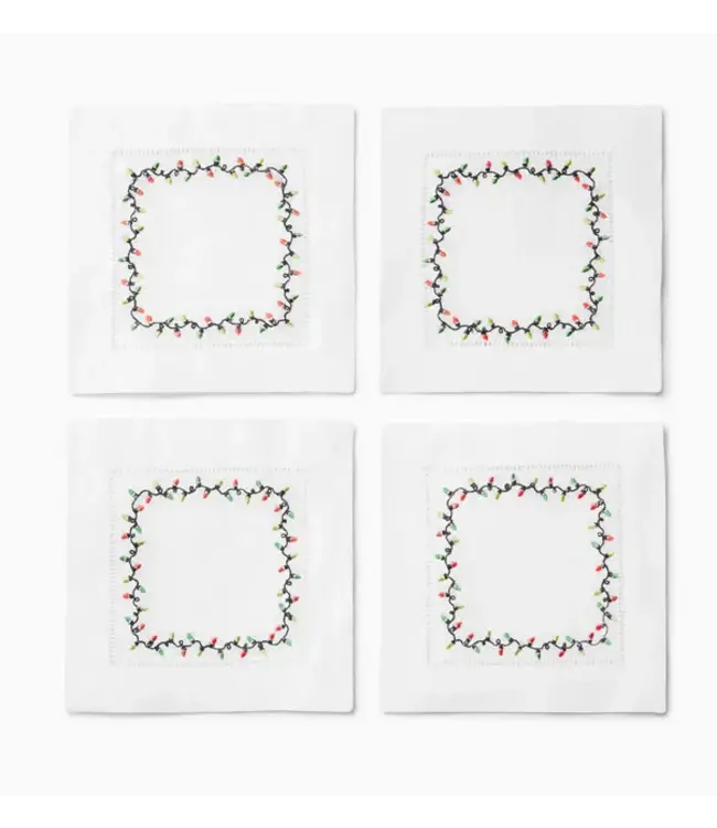 SFERRA Luci Cocktail Napkin (Red/Green) Set of 4