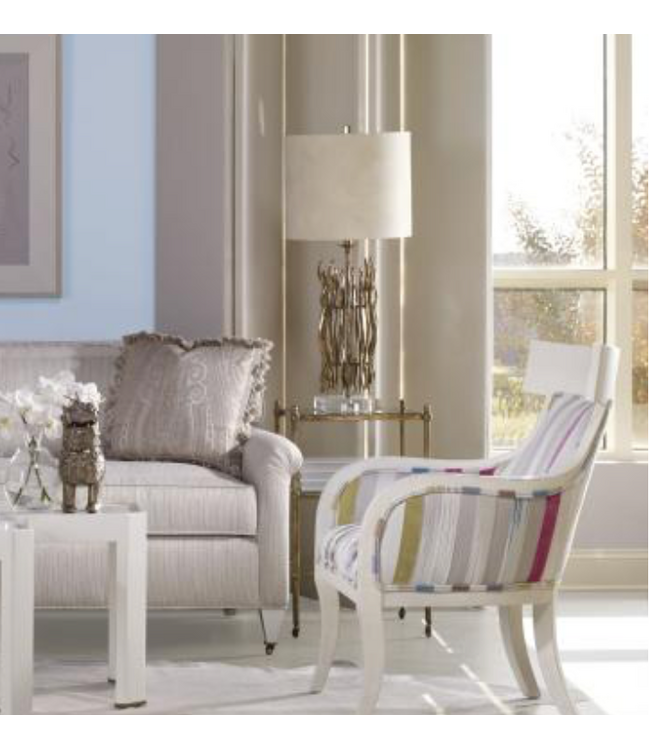 Century Furniture Chairside Antique Mirrored Table