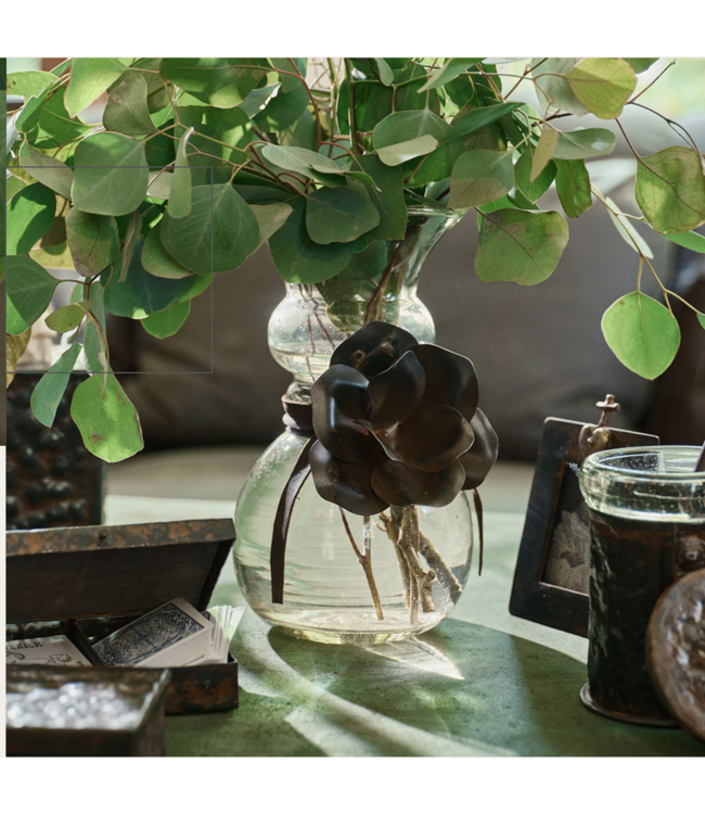 Jan Barboglio Coqueta Florero Vase with Guadalupe Rose