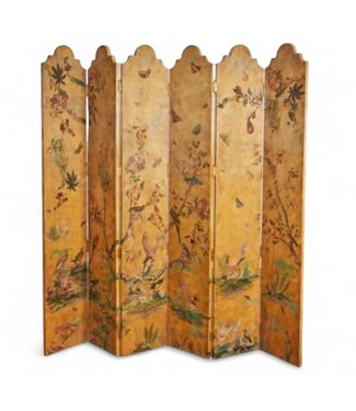 Cayen Collection Painted Six Panel floor screen  89H x 97W