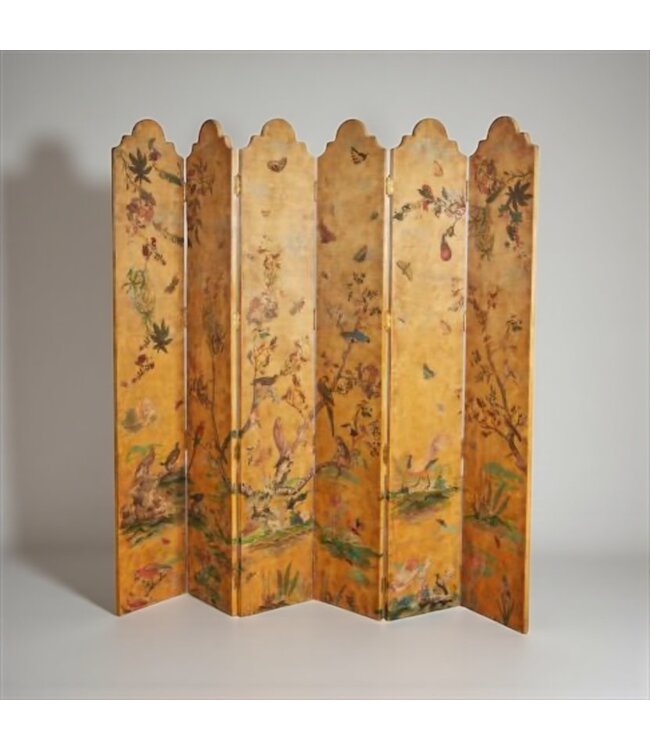 Cayen Collection Painted six Panel floor screen  89H x 97W