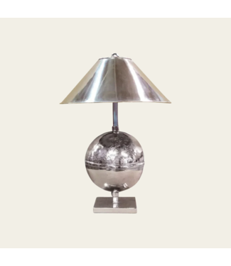Jan Barboglio Luna Lamp Nickel with Nickel Shade