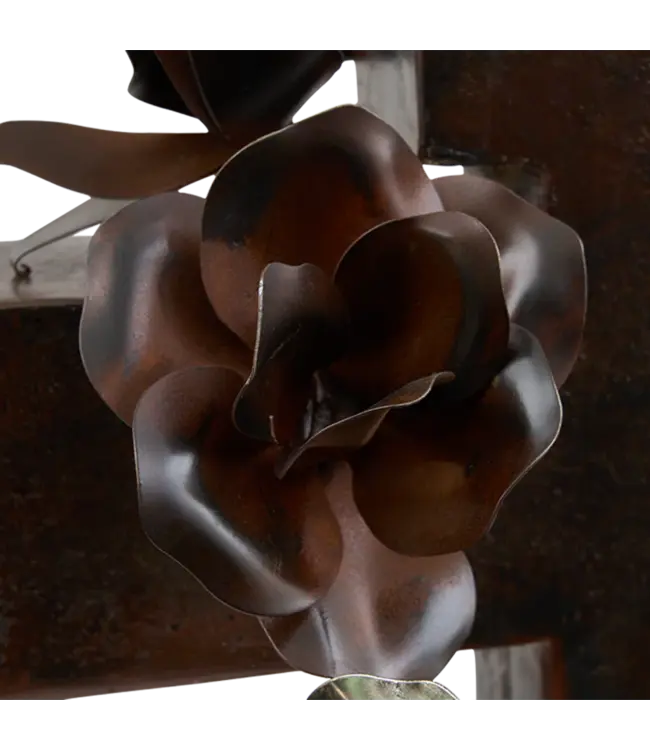 Jan Barboglio Cruz De Rosas w/ Flower Wreath