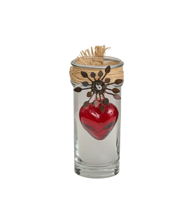 Jan Barboglio Adelita Sacred Heart Candle - Red