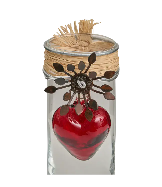 Jan Barboglio Adelita Sacred Heart Candle - Red