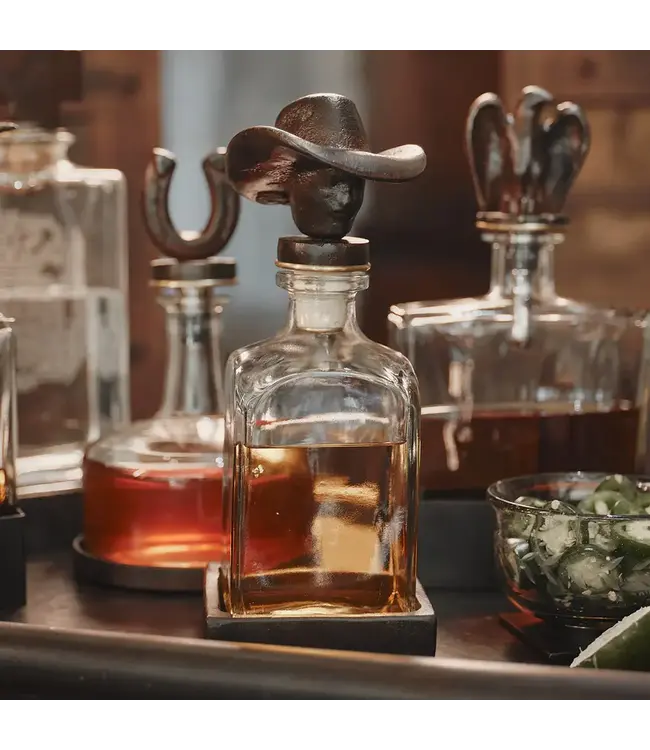 Jan Barboglio Vaquero Decanter with Iron Cowboy Topper