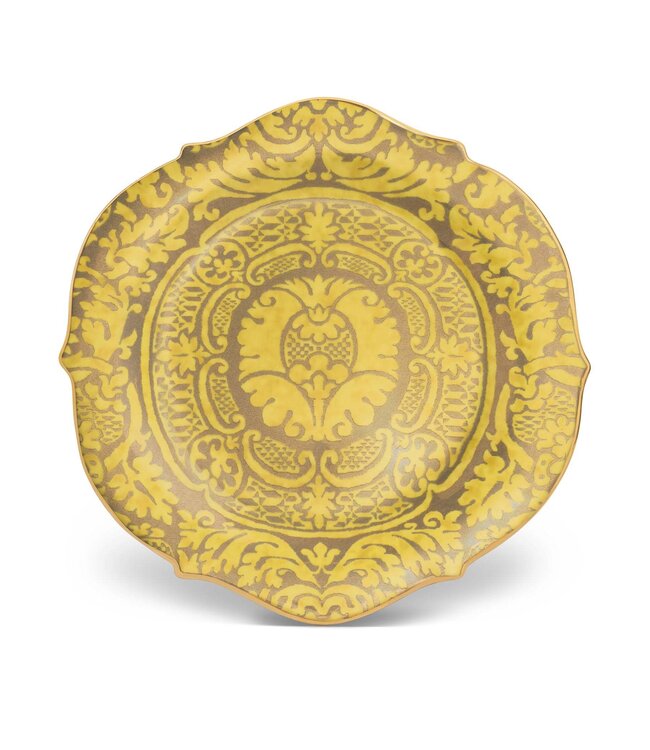 L'Objet Fortuny Orsini Yellow Round Platter