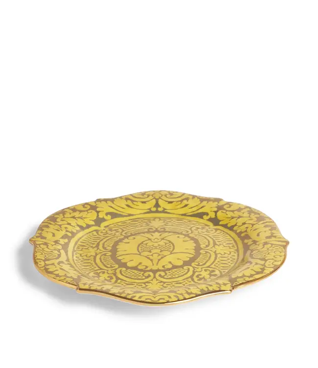 L'Objet Fortuny Orsini Yellow Round Platter