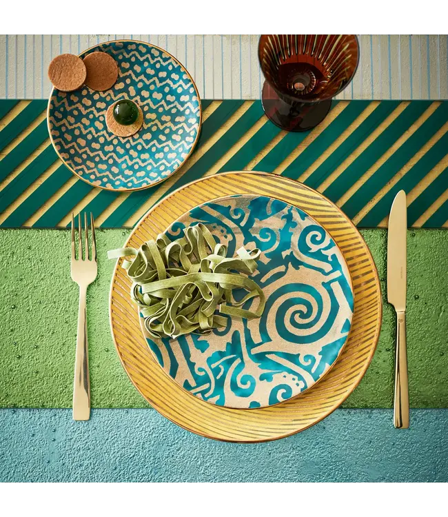 L'Objet Fortuny Delphi Yellow Dinner Plate