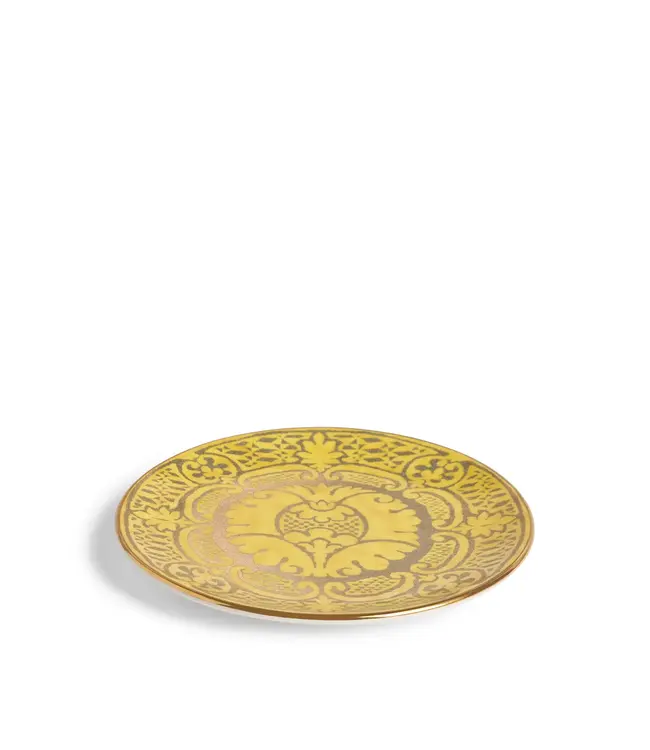 L'Objet Fortuny Orsini Yellow Dessert Plates (Set of 4)