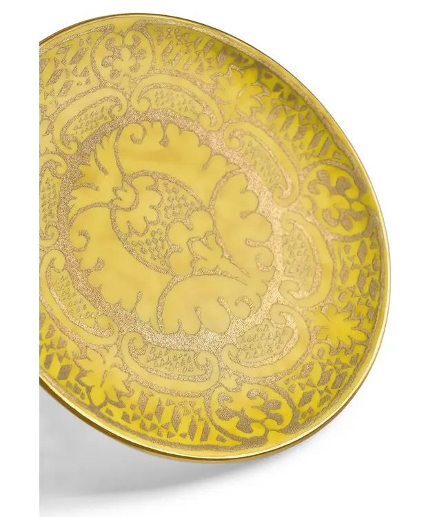 L'Objet Fortuny Orsini Yellow Dessert Plates (Set of 4)