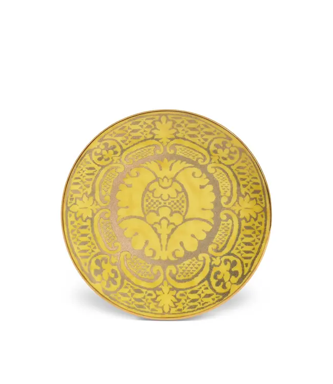 L'Objet Fortuny Orsini Yellow Dessert Plates (Set of 4)