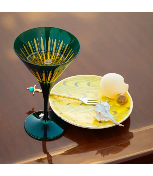 L'Objet Fortuny Apollo Yellow Canape Plates (Set of 4)