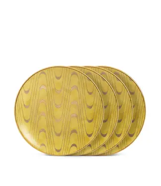 L'Objet Fortuny Apollo Yellow Canape Plates (Set of 4)