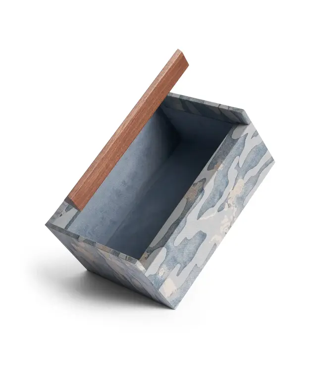 L'Objet Fortuny Box - Camo Isole Faded Blue