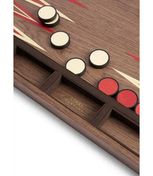 L'Objet Fortuny Backgammon Board - Laotze/Oxblood Spice