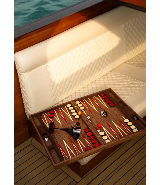 L'Objet Fortuny Backgammon Board - Laotze/Oxblood Spice