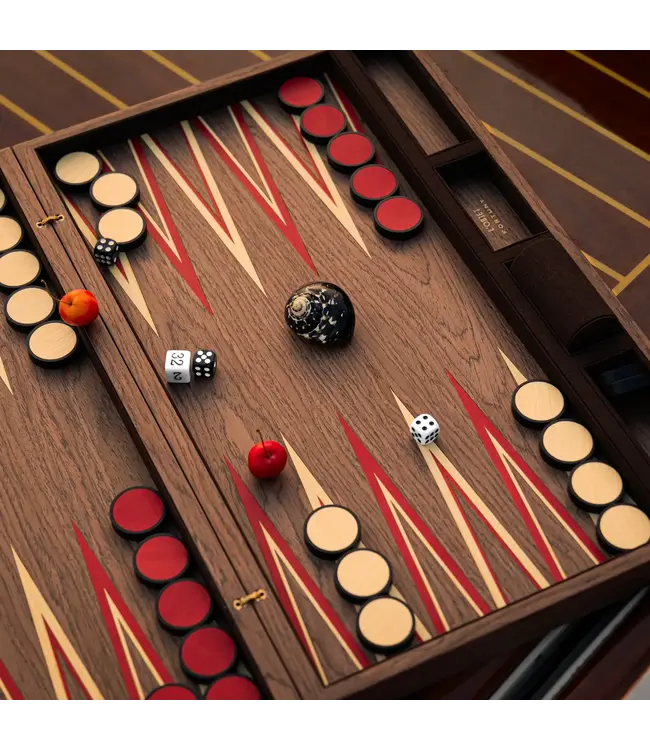 L'Objet Fortuny Backgammon Board - Laotze/Oxblood Spice