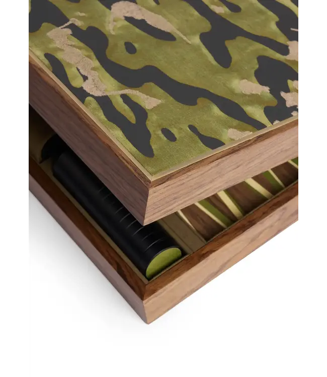 L'Objet Fortuny Backgammon - Camo Isole/Military Green