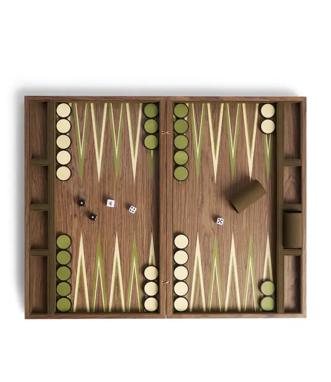 L'Objet Fortuny Backgammon - Camo Isole/Military Green