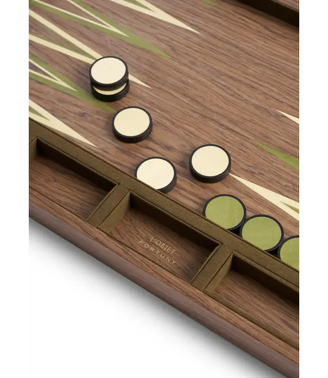 L'Objet Fortuny Backgammon - Camo Isole/Military Green